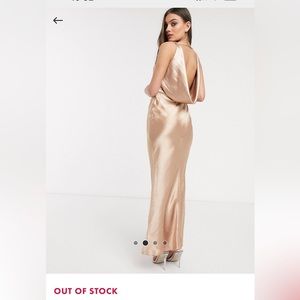 ASOS Petite Satin Cowl Dress